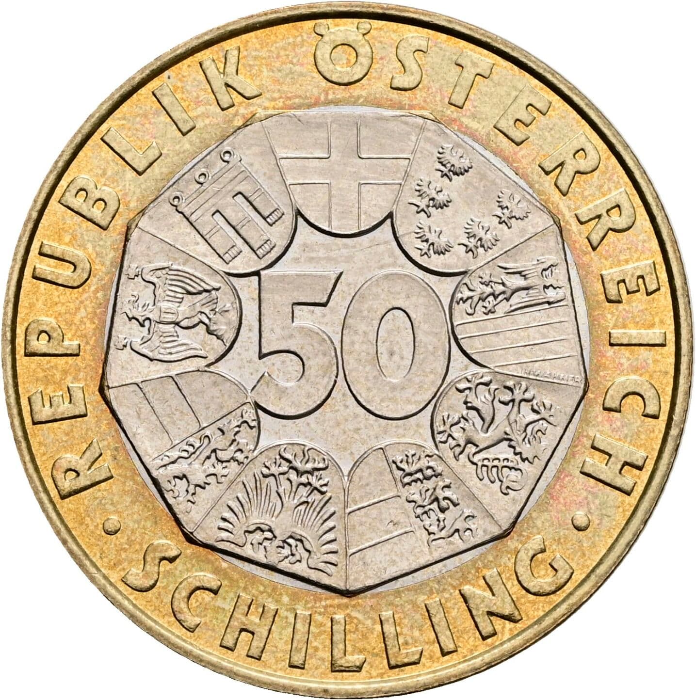 50 Schilling 1998 – Vorderseite