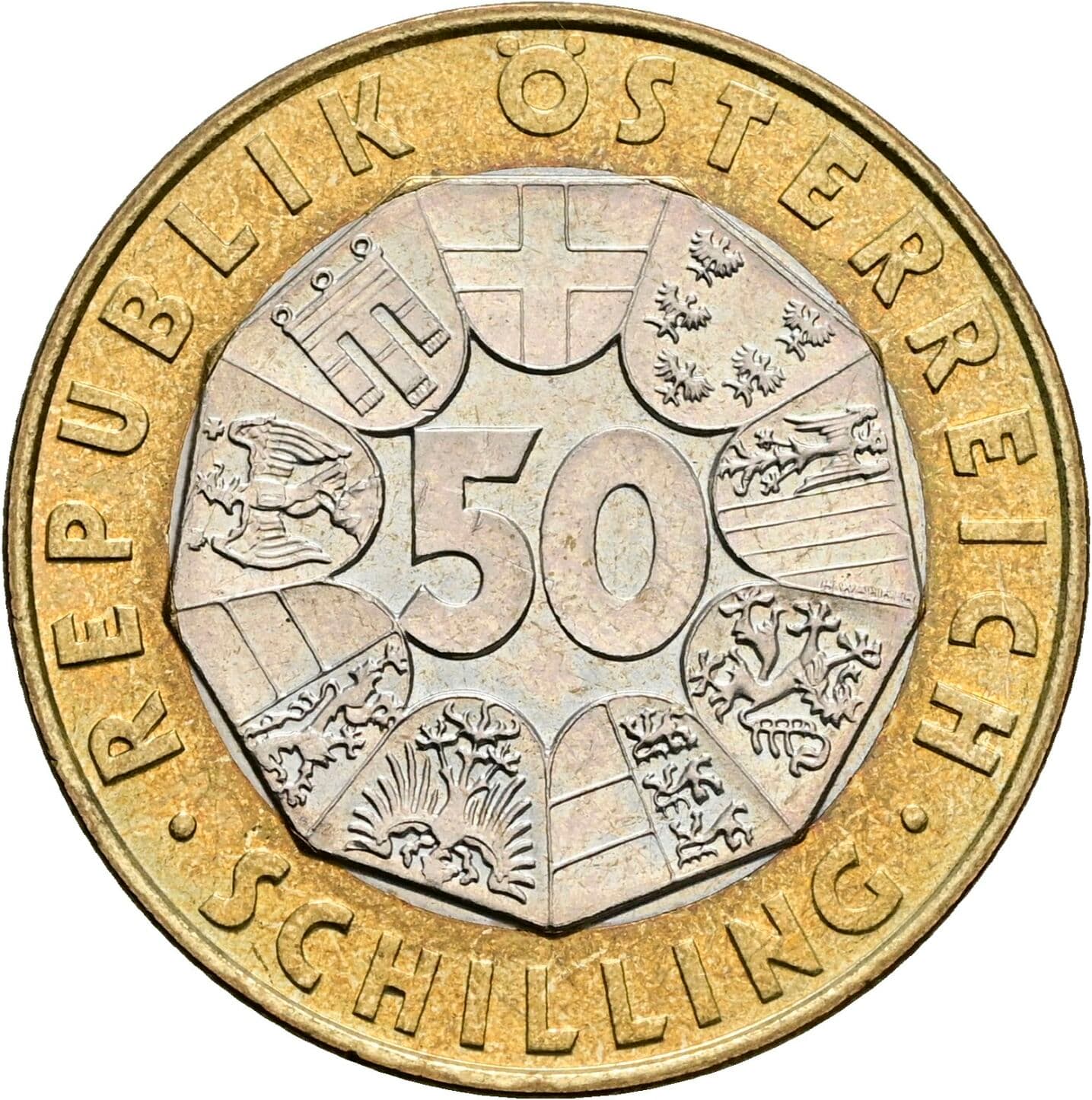 50 Schilling 2001 – Vorderseite