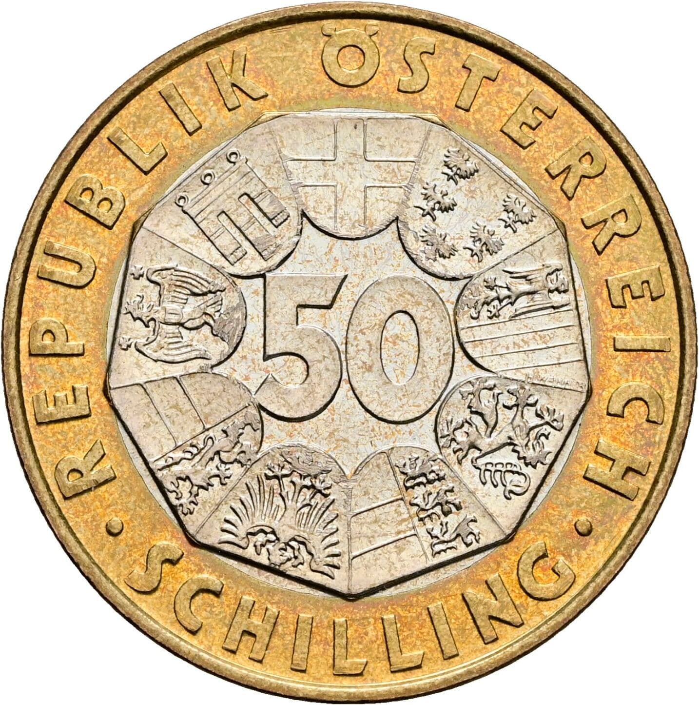 50 Schilling 2001 – Vorderseite