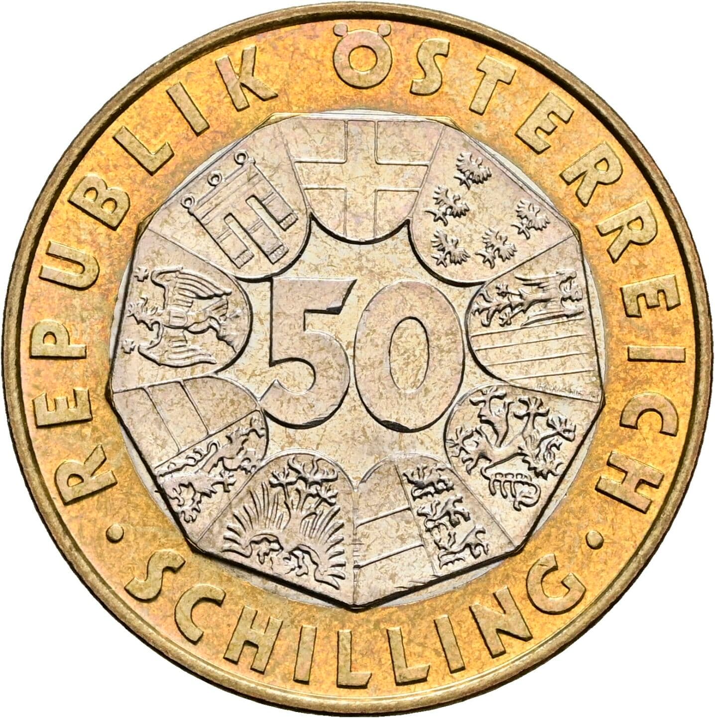 50 Schilling 2001 – Vorderseite