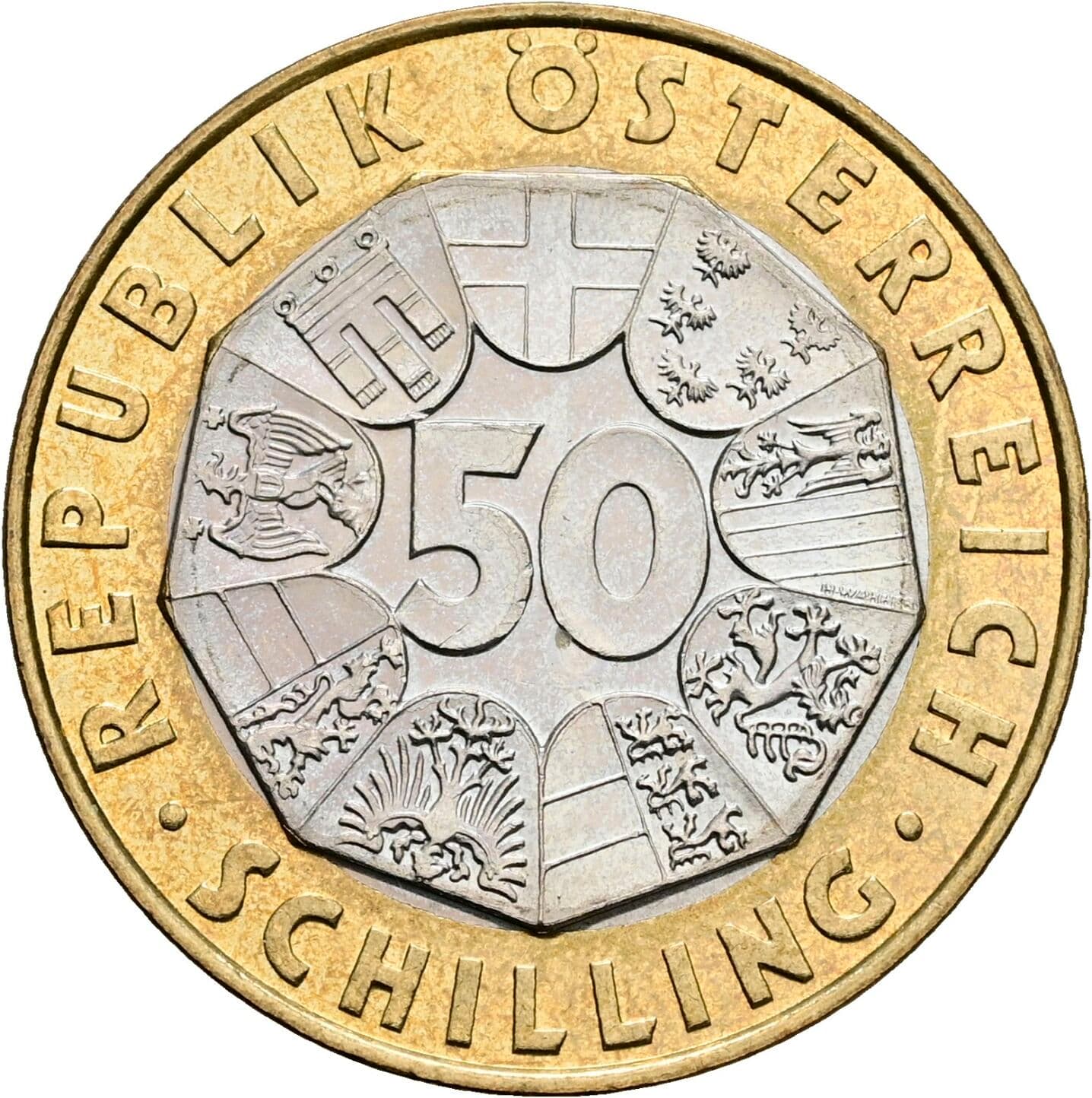 50 Schilling 1998 – Vorderseite