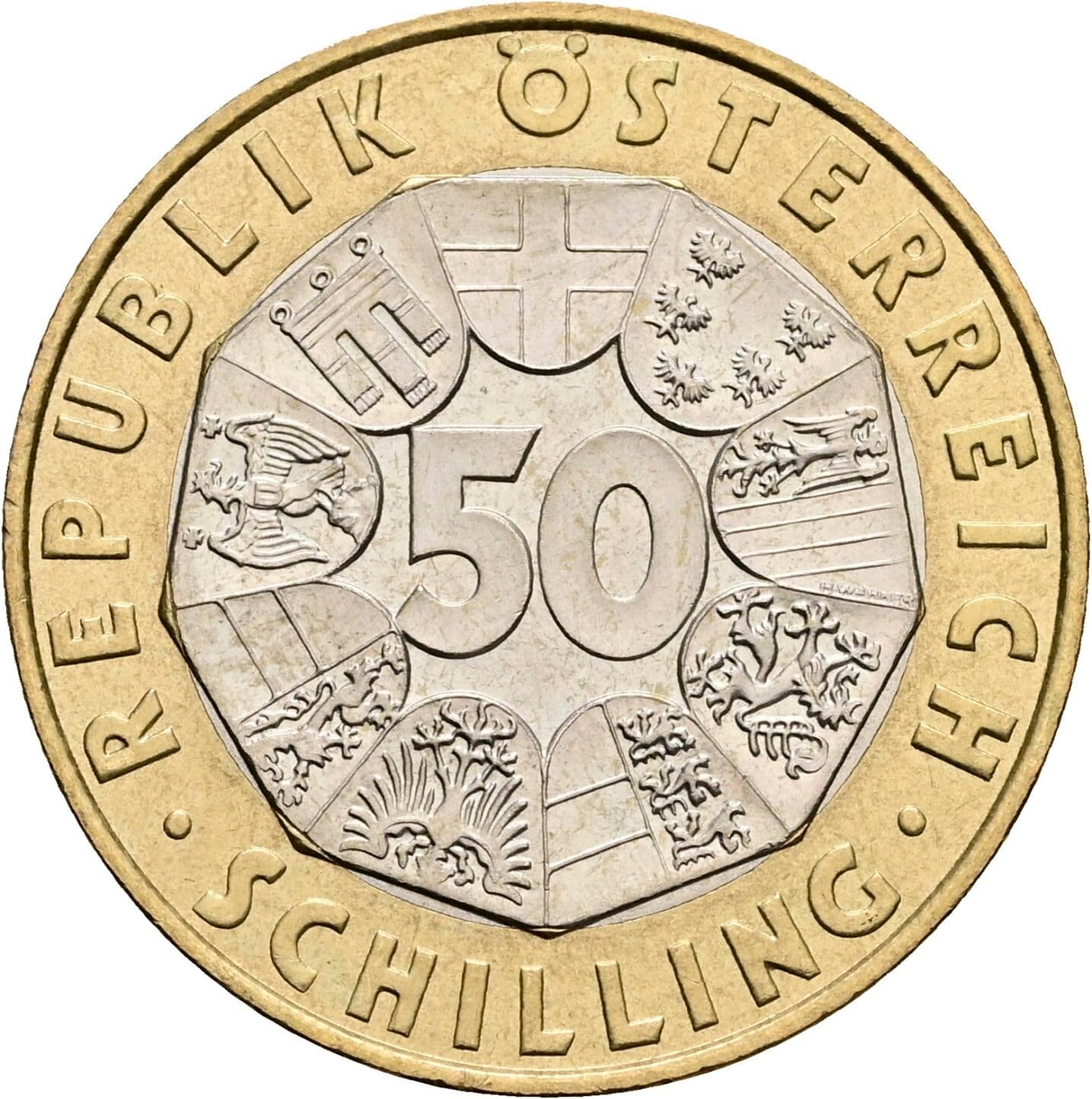 50 Schilling 1997 – Vorderseite
