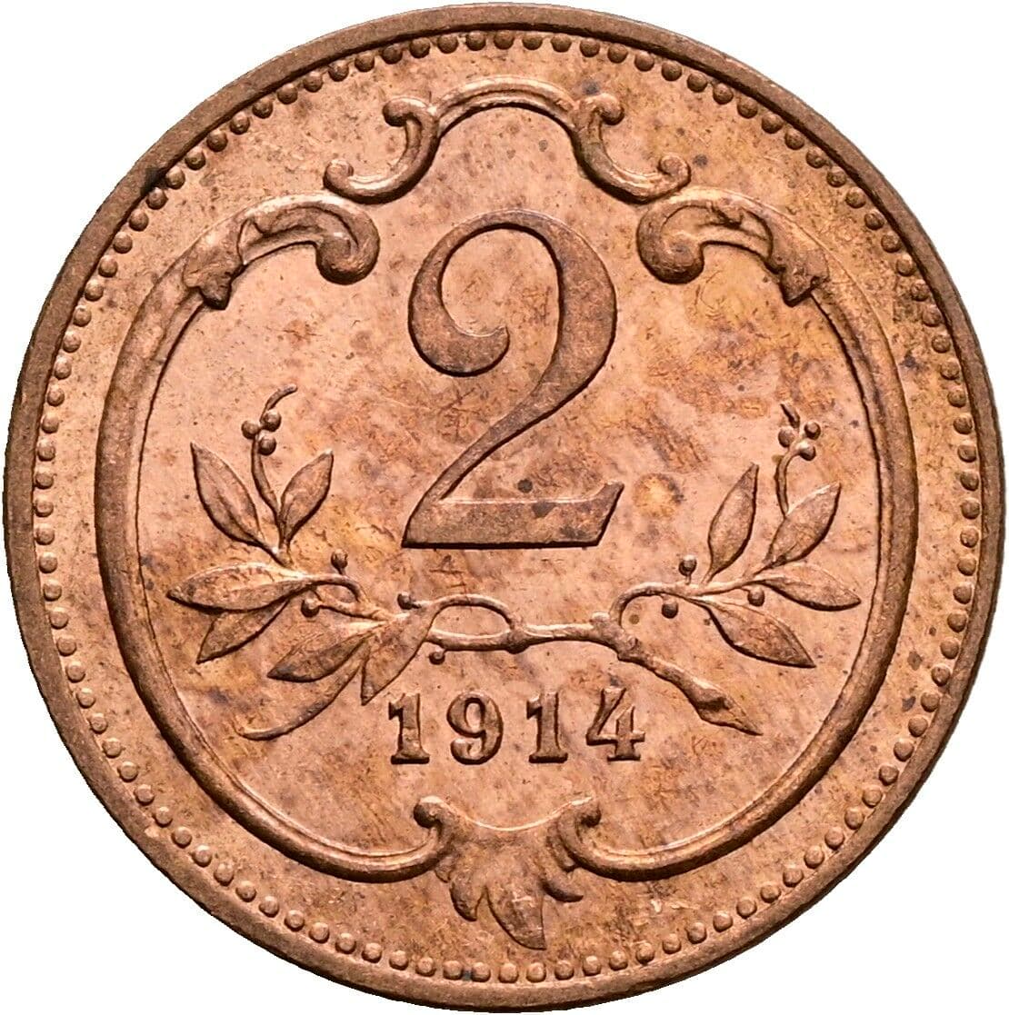 2 Heller Franz Joseph I. 1848-1916 1914 – Vorderseite