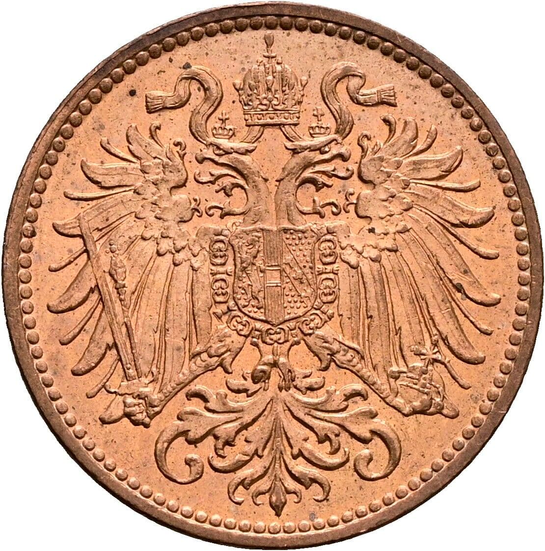 2 Heller Franz Joseph I. 1848-1916 1914 – Rückseite