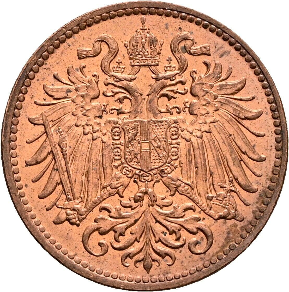 2 Heller Franz Joseph I. 1848-1916 1914 – Rückseite