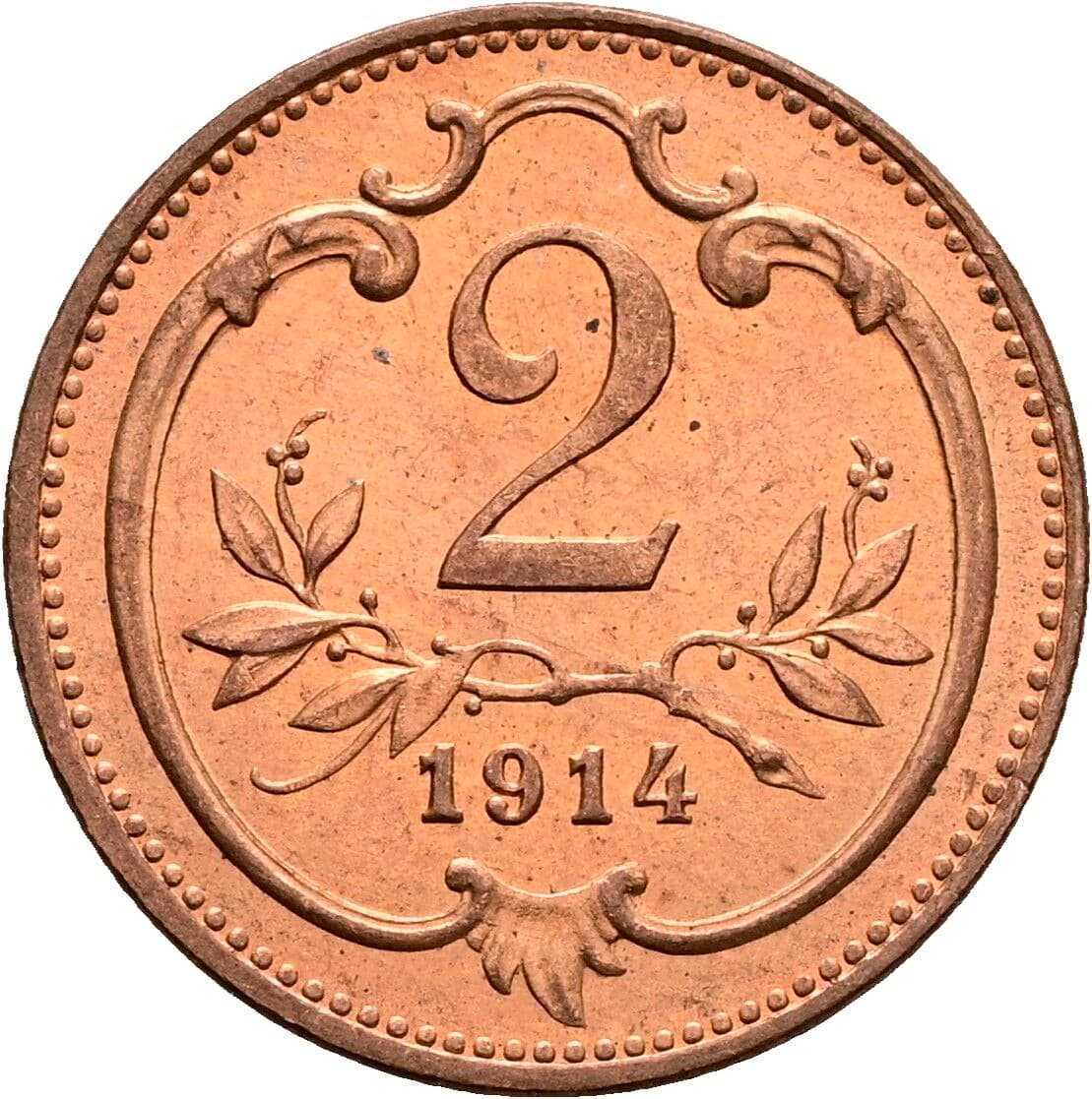 2 Heller Franz Joseph I. 1848-1916 1914 – Vorderseite