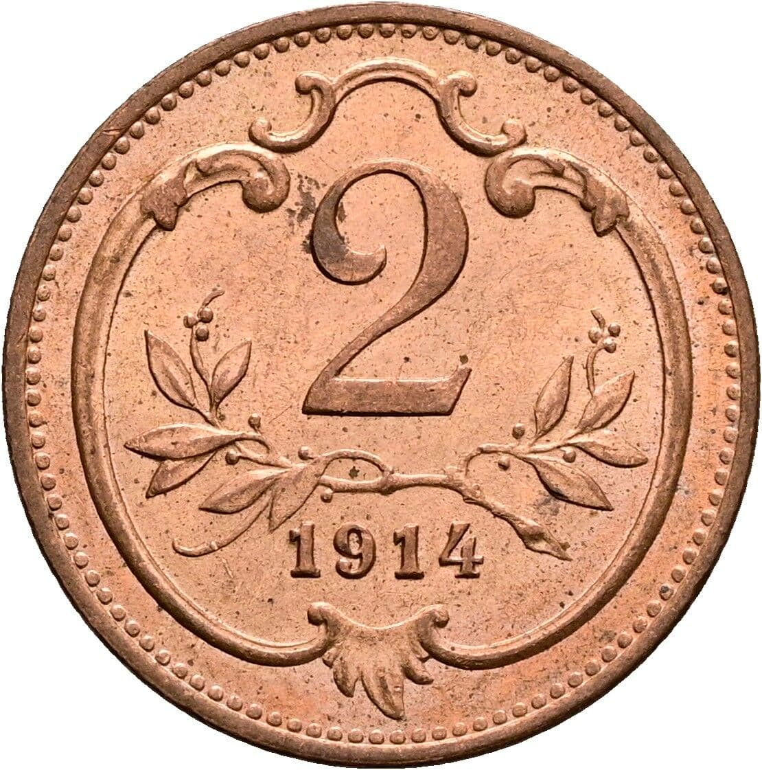 2 Heller Franz Joseph I. 1848-1916 1914 – Vorderseite
