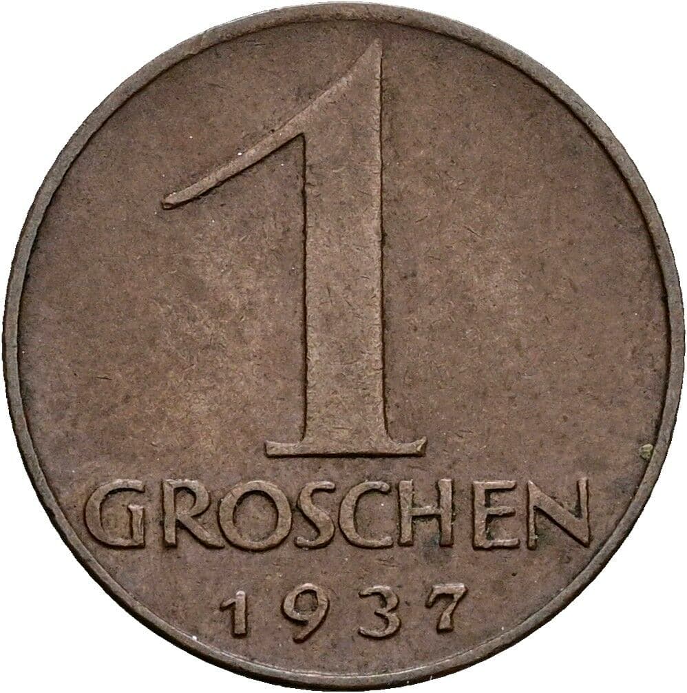 1 Groschen 1937 – Vorderseite