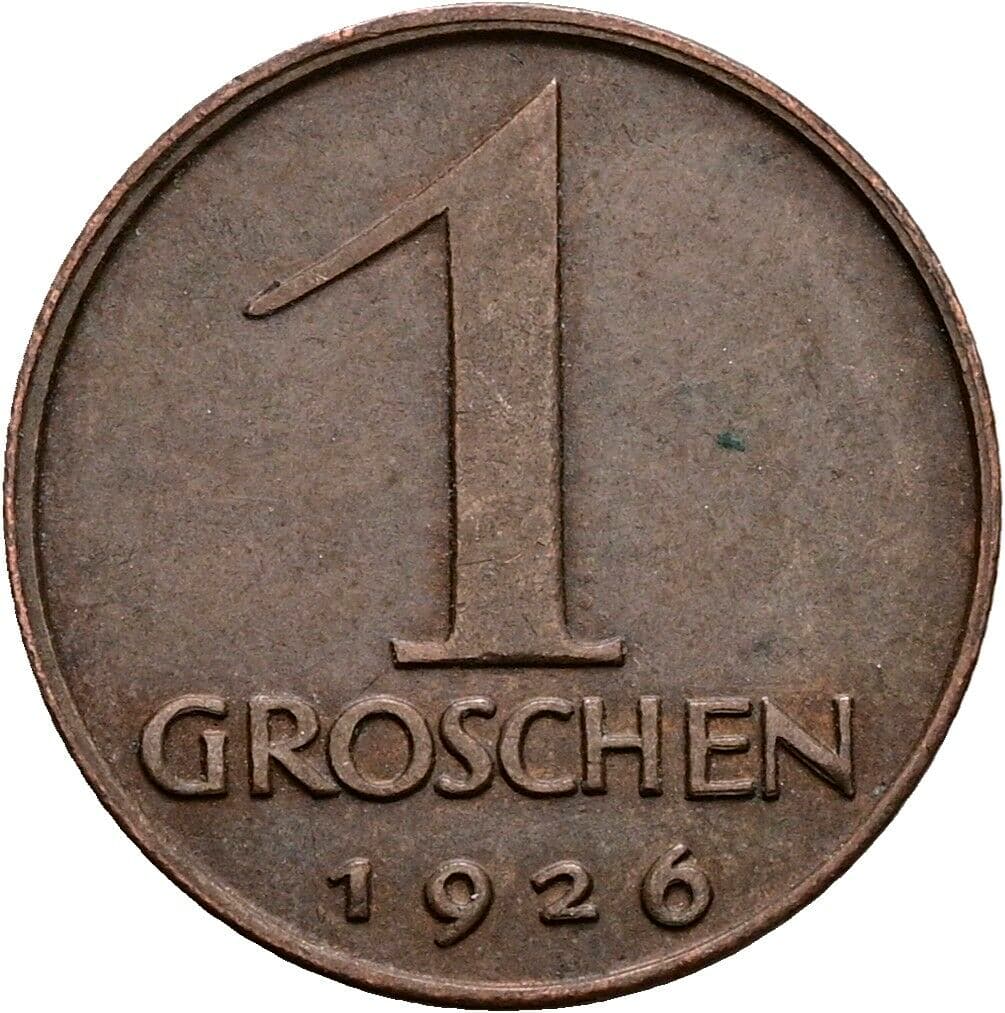1 Groschen 1926 – Vorderseite