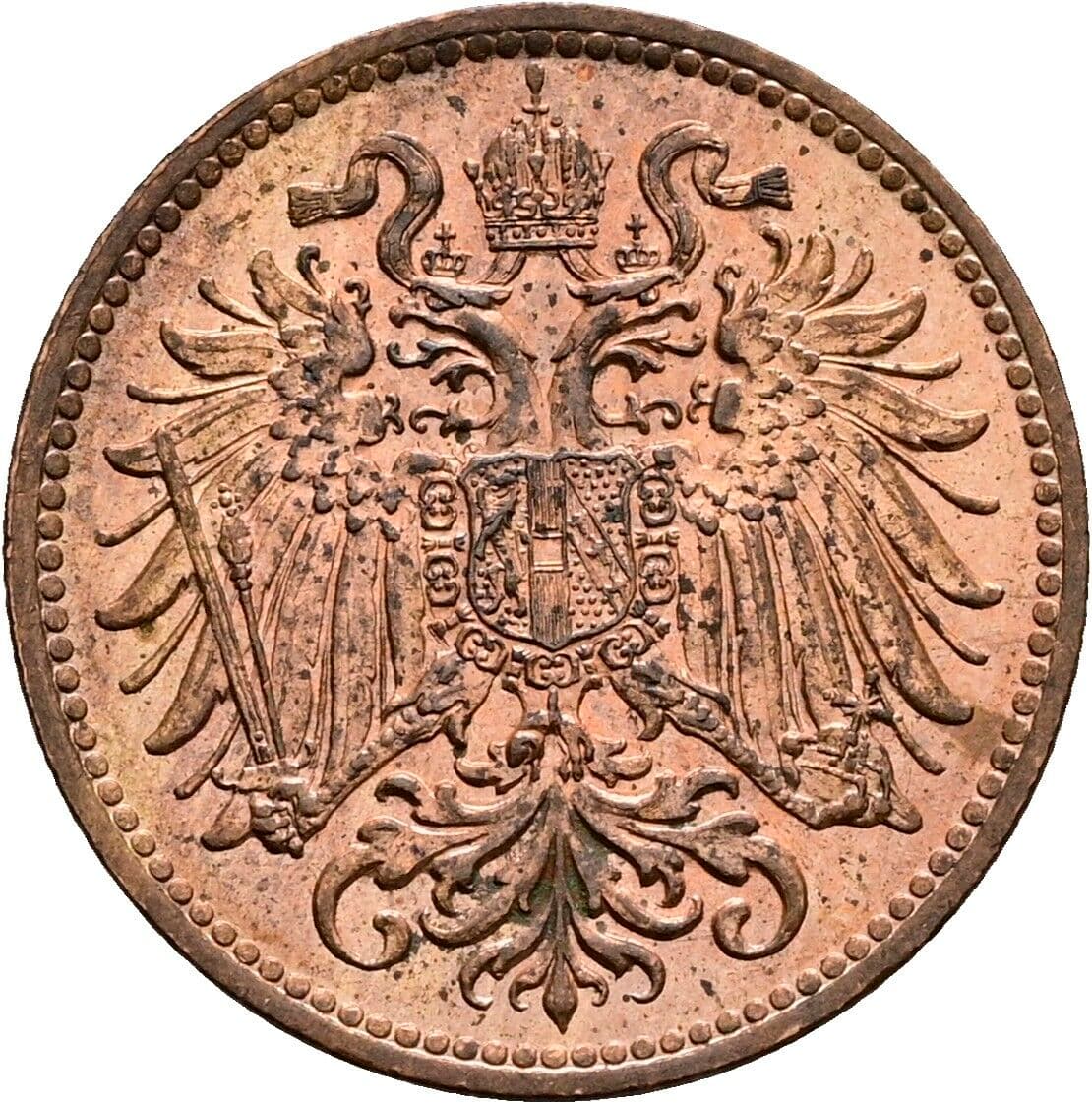 2 Heller Franz Joseph I. 1848-1916 1914 – Rückseite