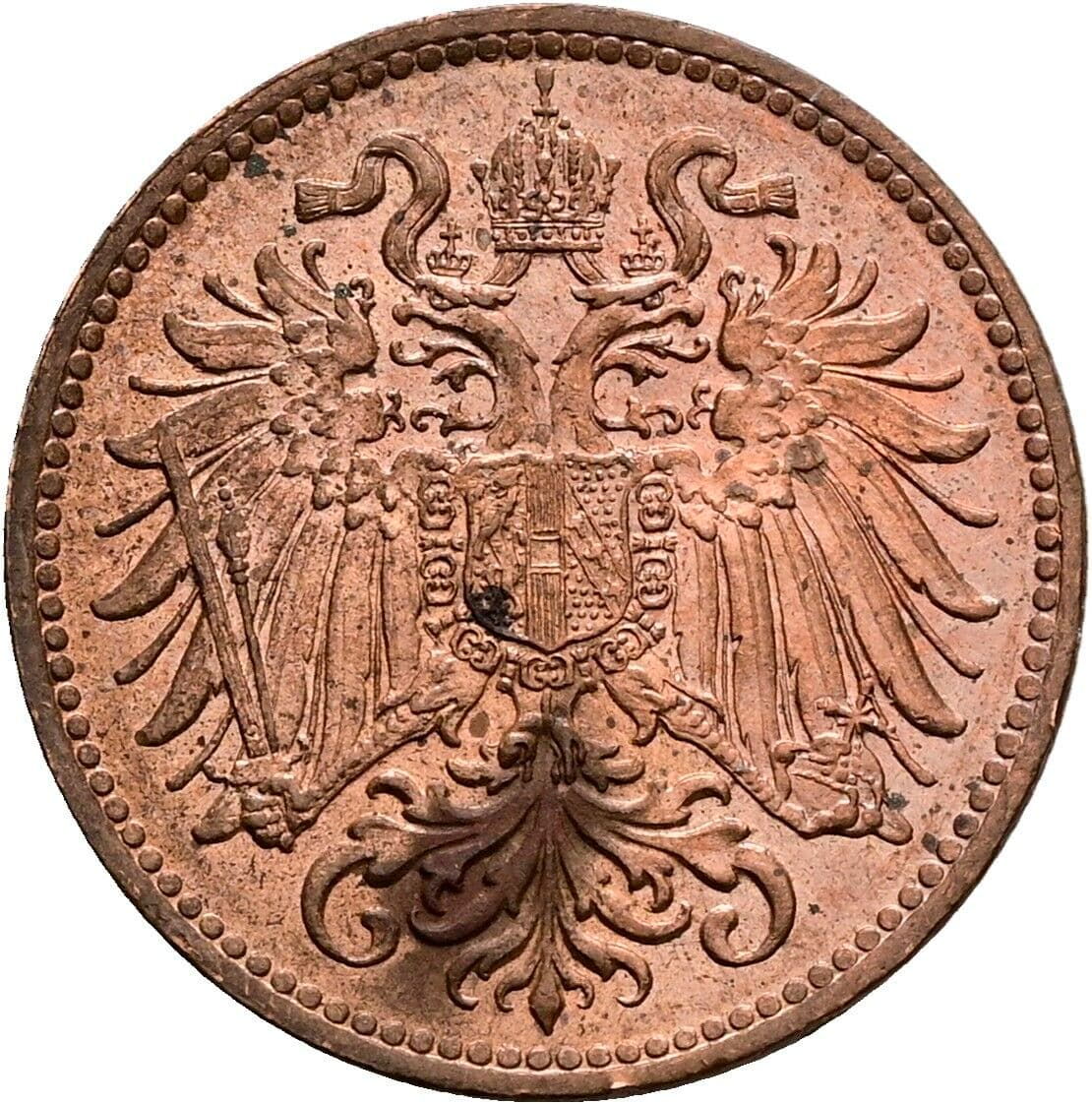 2 Heller Franz Joseph I. 1848-1916 1914 – Rückseite