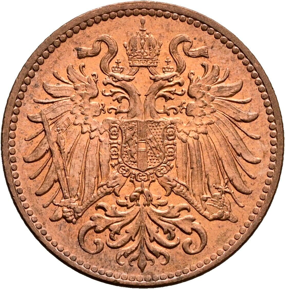 2 Heller Franz Joseph I. 1848-1916 1914 – Rückseite