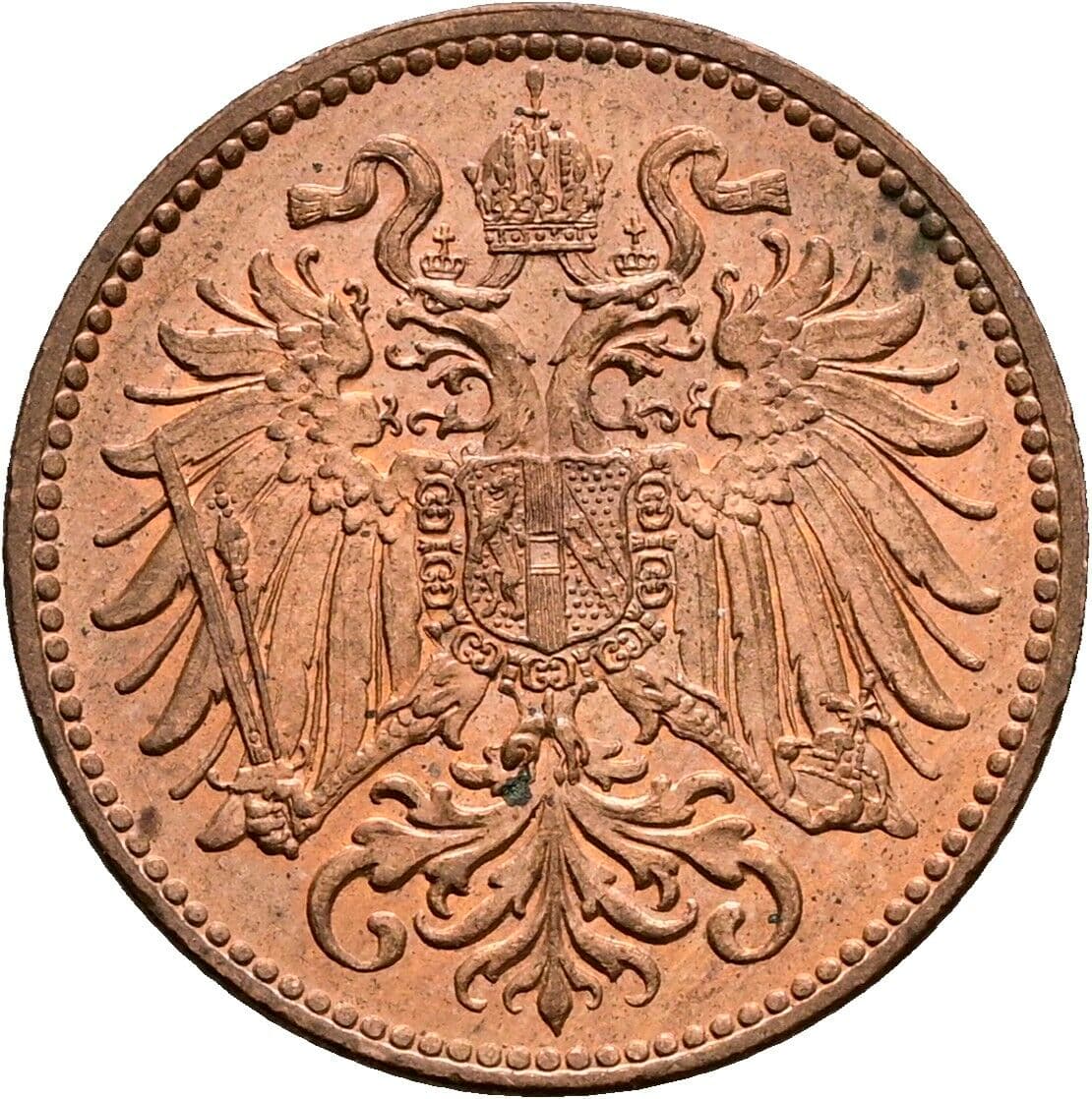 2 Heller Franz Joseph I. 1848-1916 1914 – Rückseite