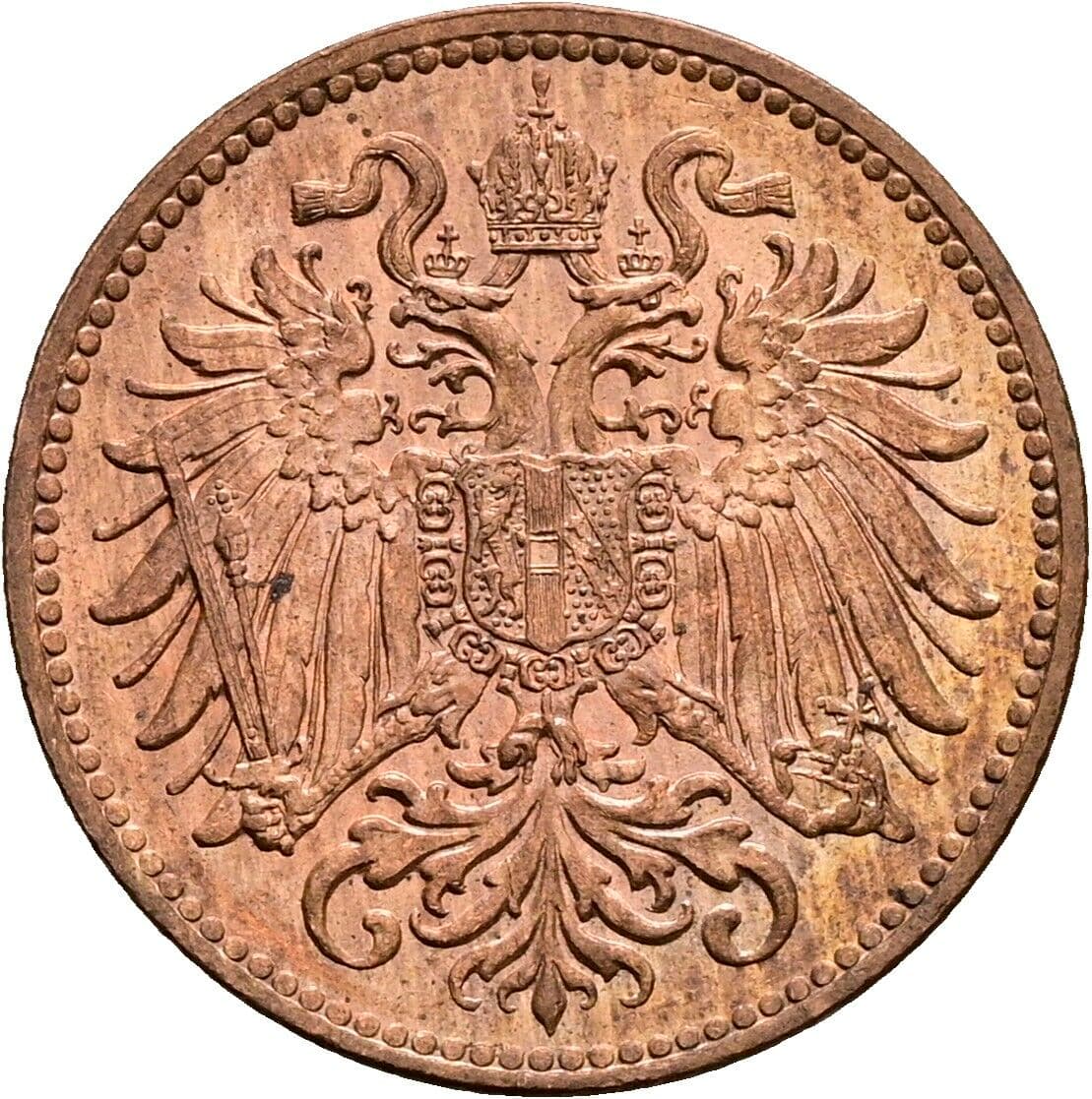 2 Heller Franz Joseph I. 1848-1916 1914 – Rückseite