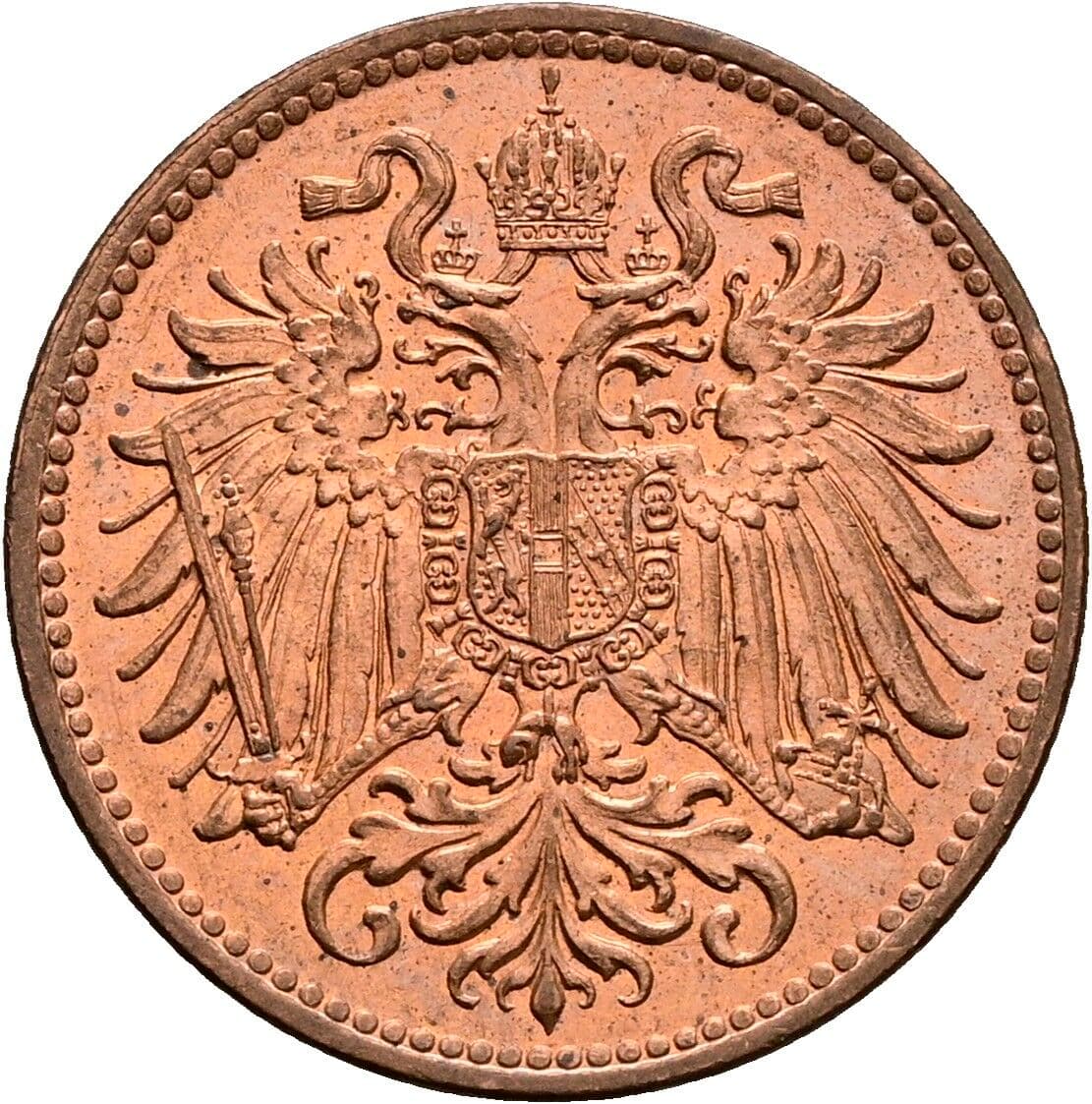 2 Heller Franz Joseph I. 1848-1916 1914 – Rückseite