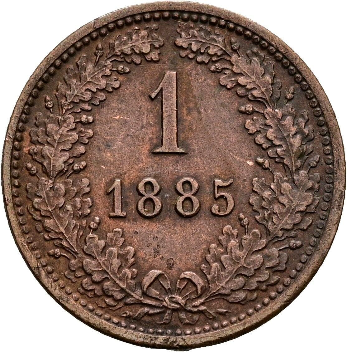 1 Kreuzer Franz Joseph I. 1848-1916 1885 – Vorderseite