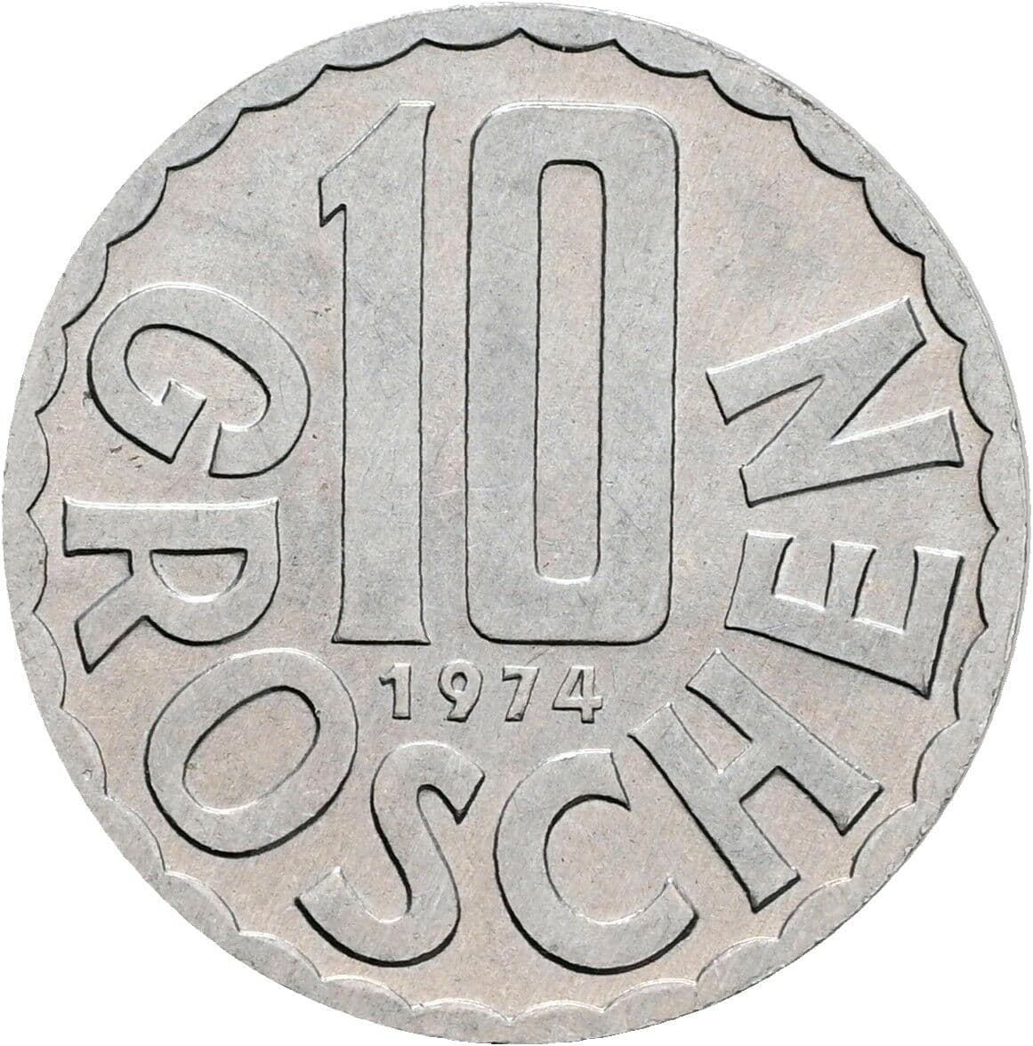 10 Groschen 1974 – Vorderseite