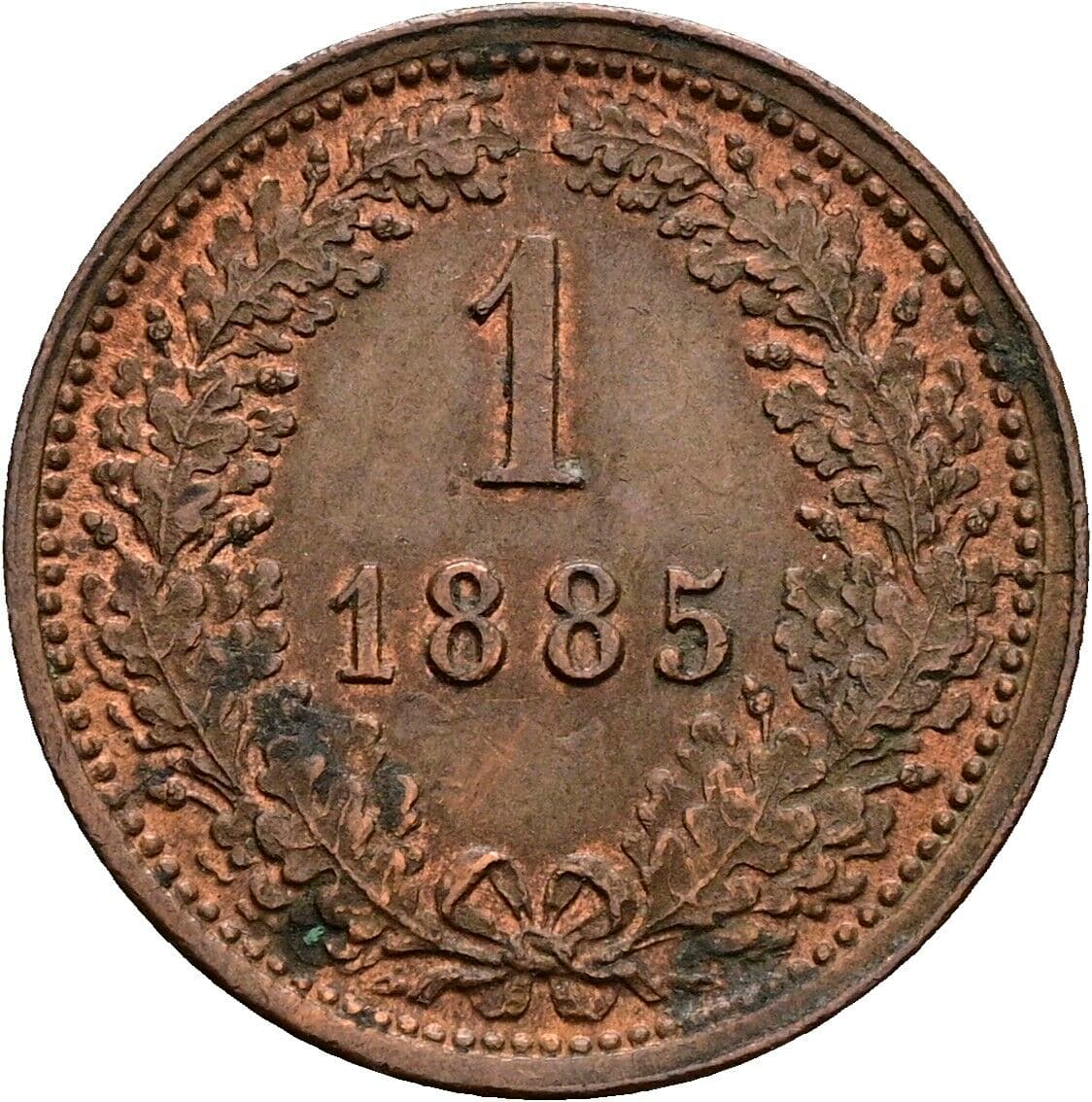 1 Kreuzer Franz Joseph I. 1848-1916 1885 – Vorderseite