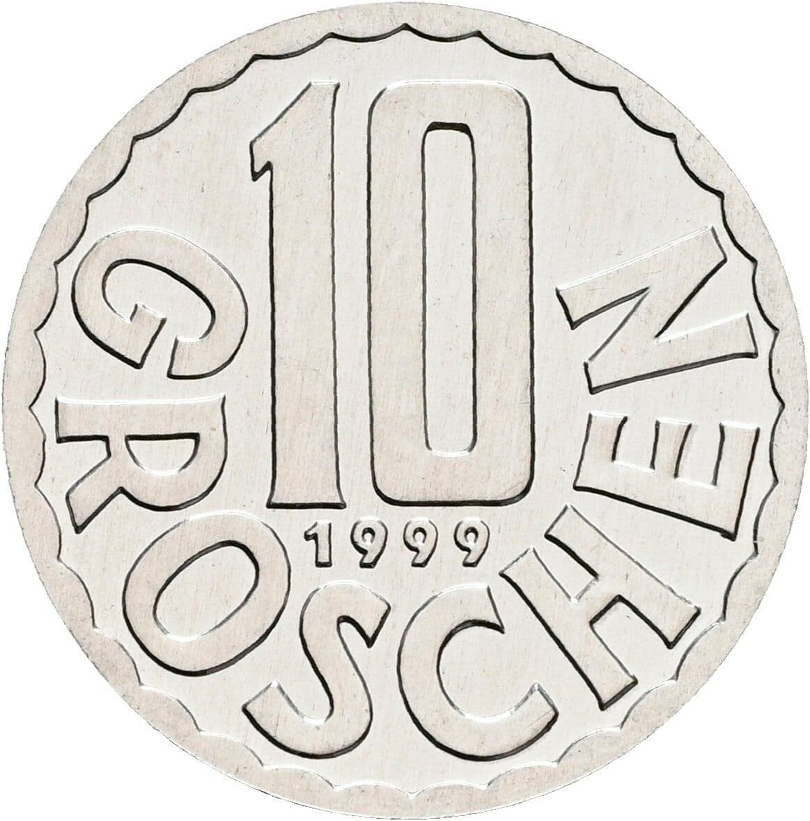 10 Groschen 1999 – Vorderseite
