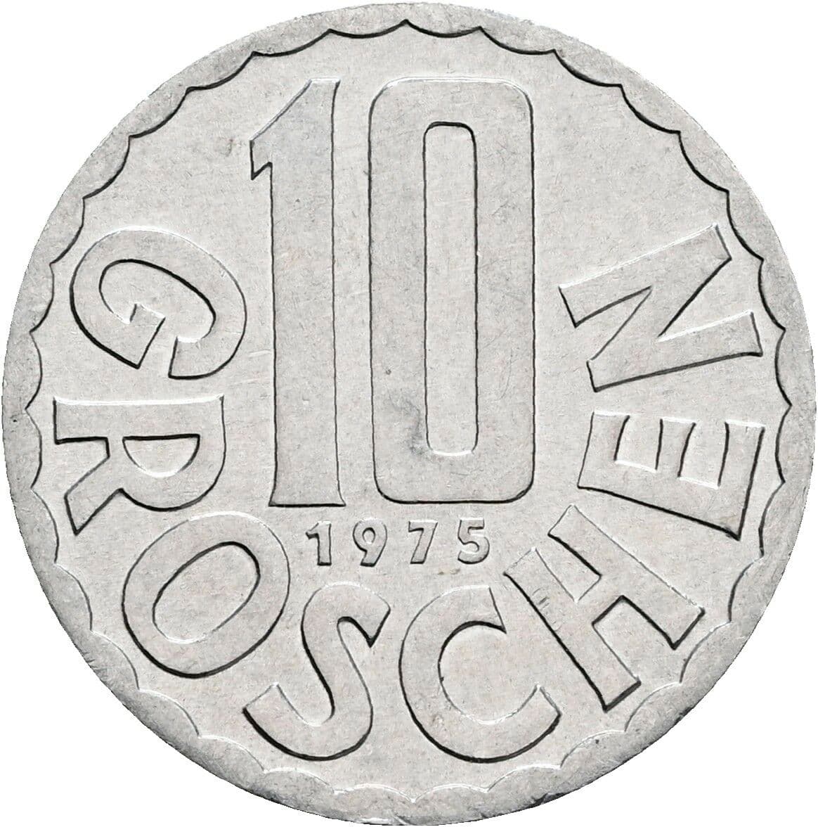 10 Groschen 1975 – Vorderseite