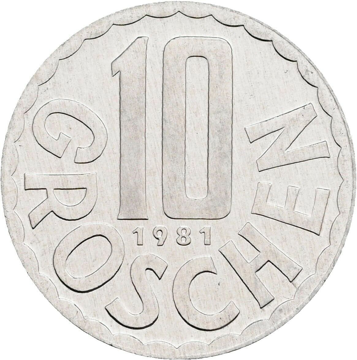 10 Groschen 1981 – Vorderseite