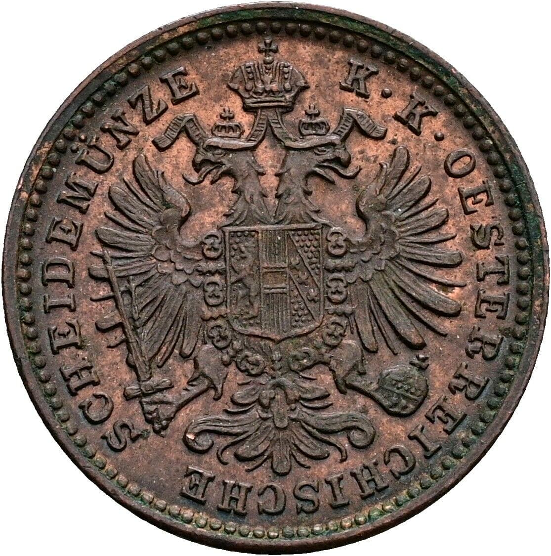 1 Kreuzer Franz Joseph I. 1848-1916 1885 – Rückseite