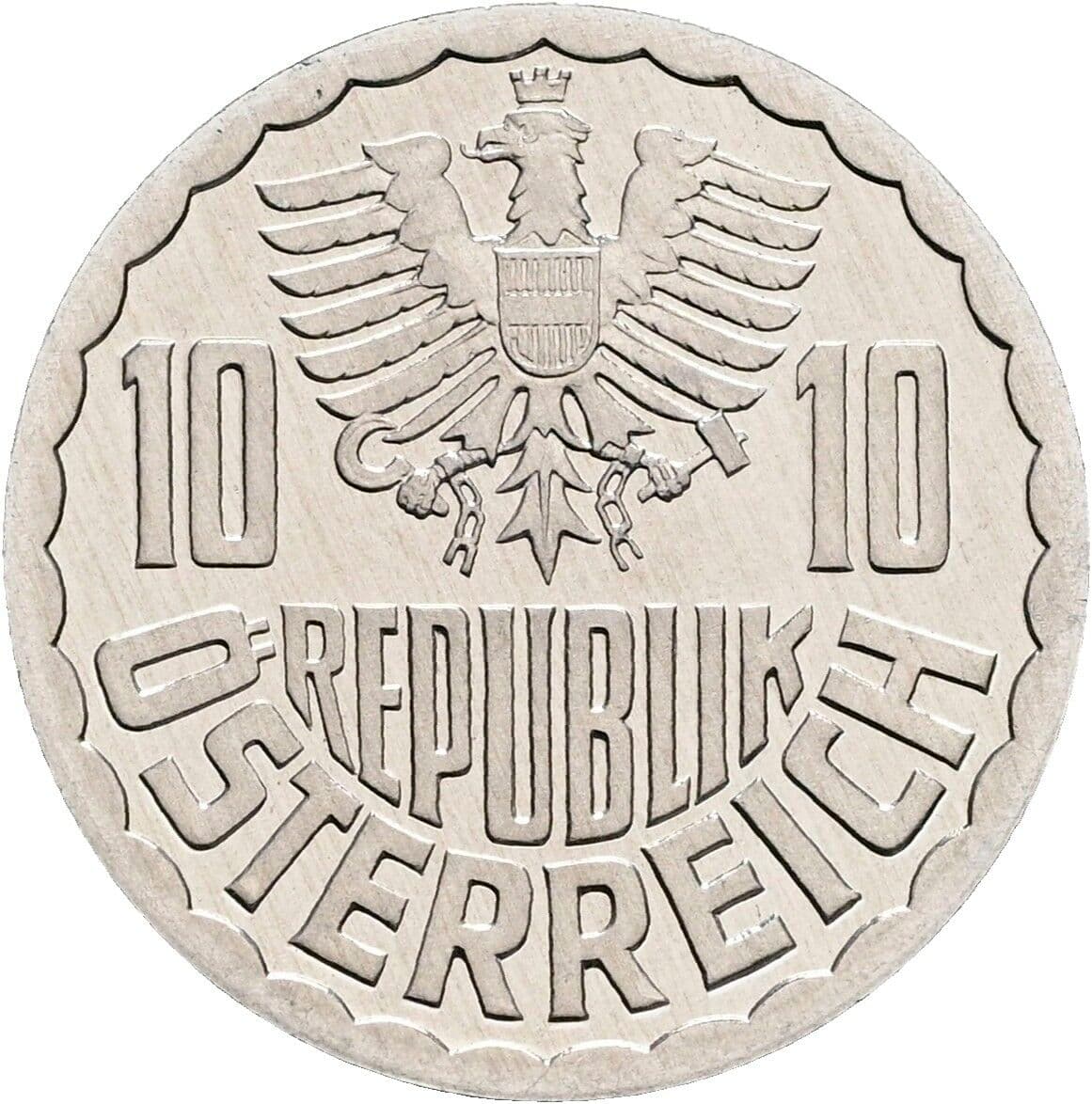 10 Groschen 1991 – Rückseite