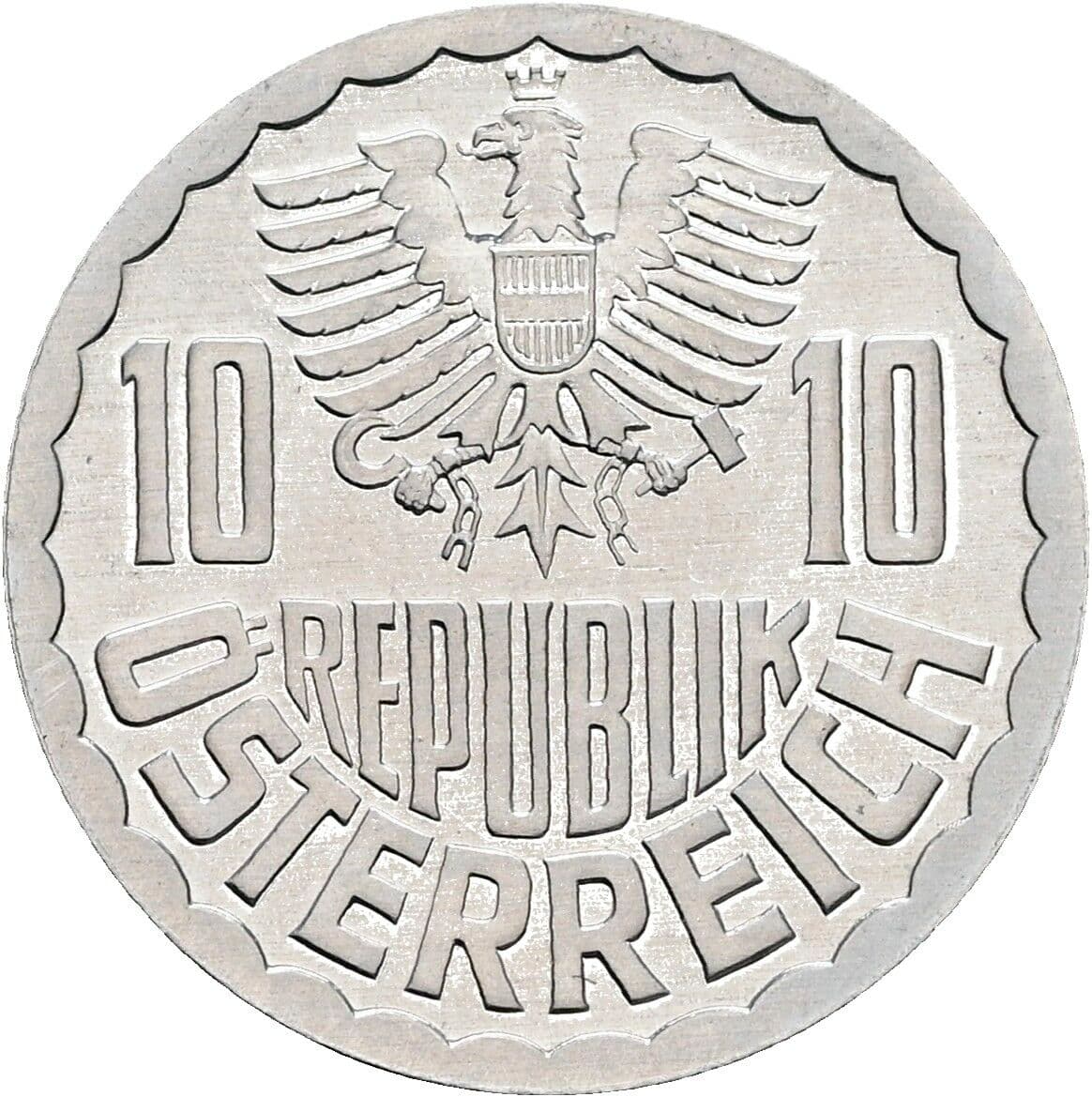 10 Groschen 1983 – Rückseite