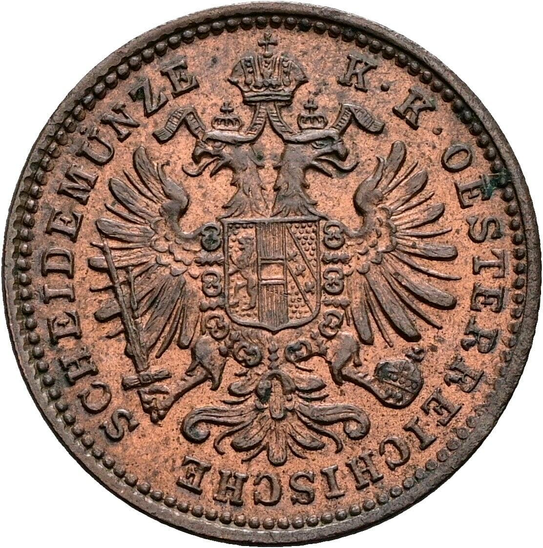 1 Kreuzer 1885 – Rückseite