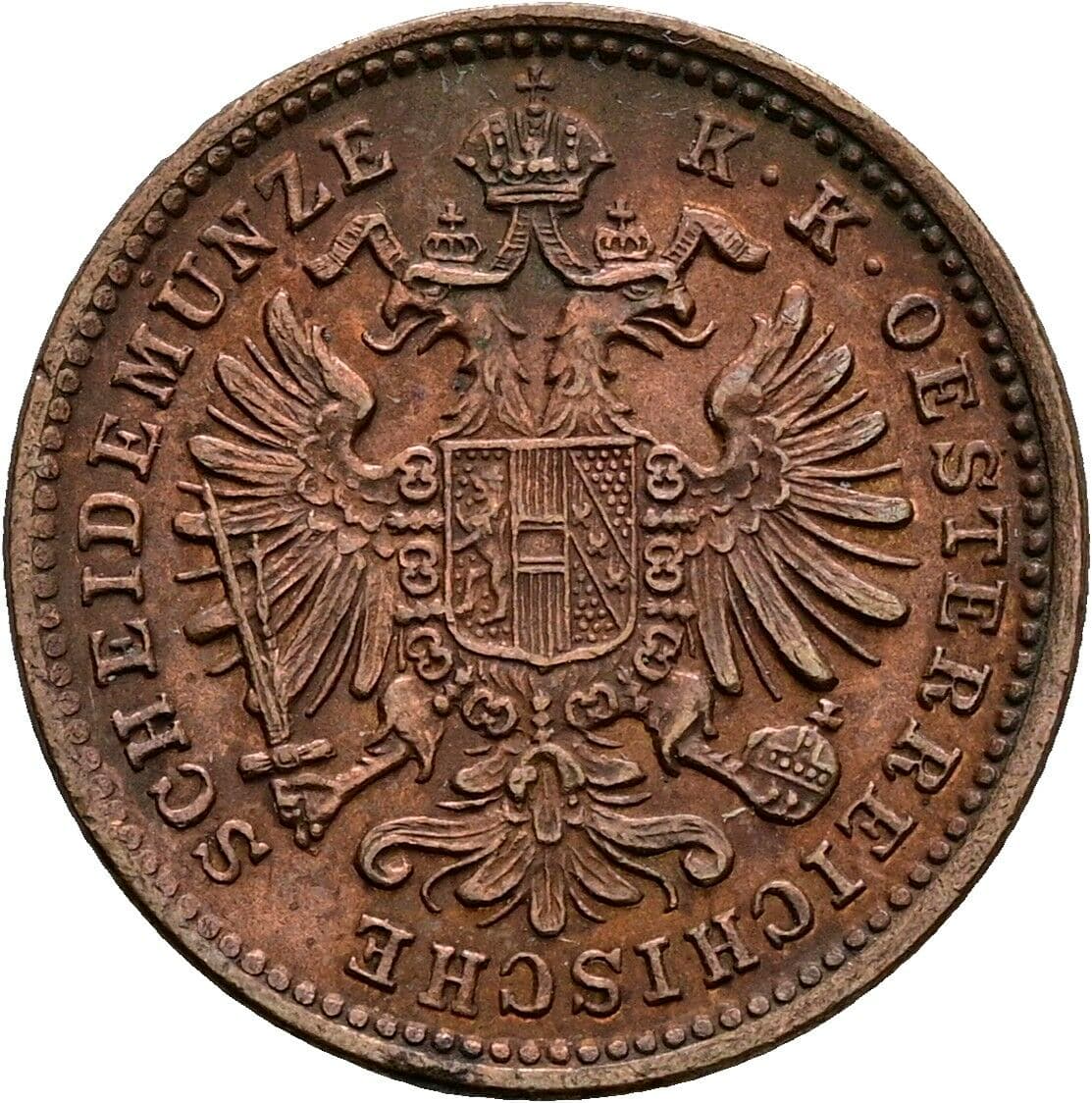 1 Kreuzer Franz Joseph I. 1848-1916 1885 – Rückseite