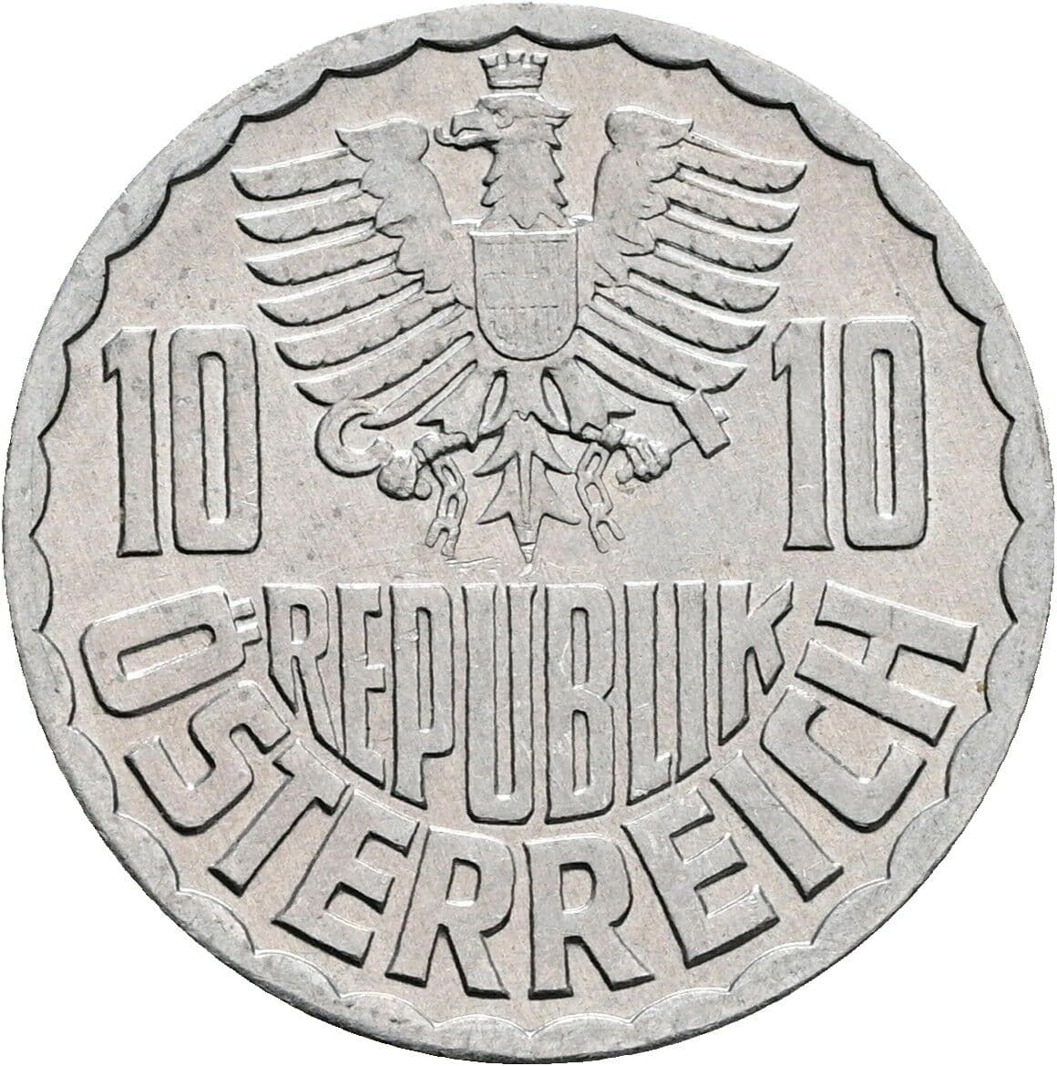10 Groschen 1974 – Rückseite