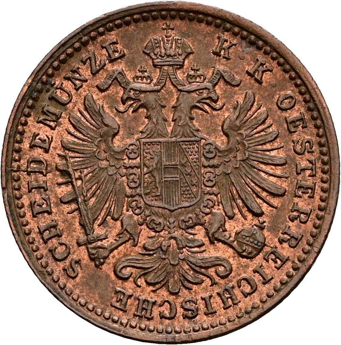 1 Kreuzer Franz Joseph I. 1848-1916 1885 – Rückseite