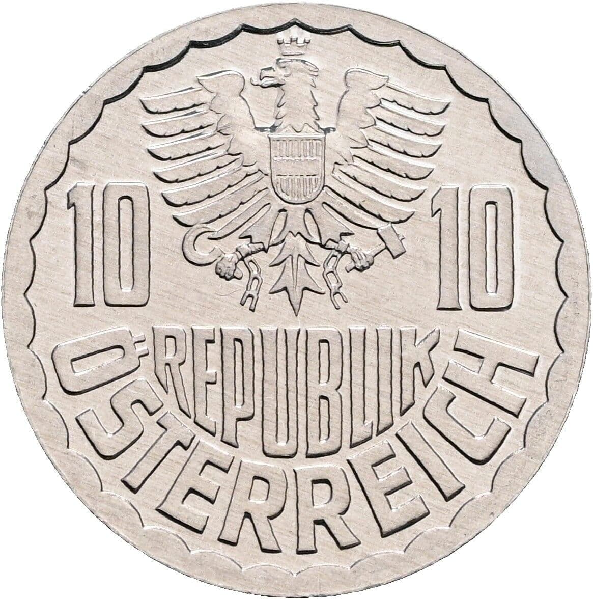 10 Groschen 1985 – Rückseite