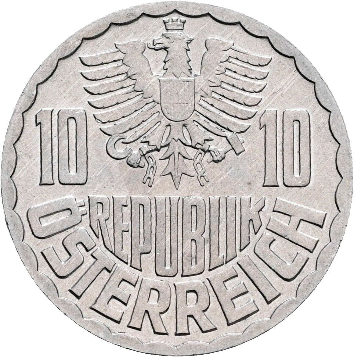10 Groschen 1976 – Rückseite