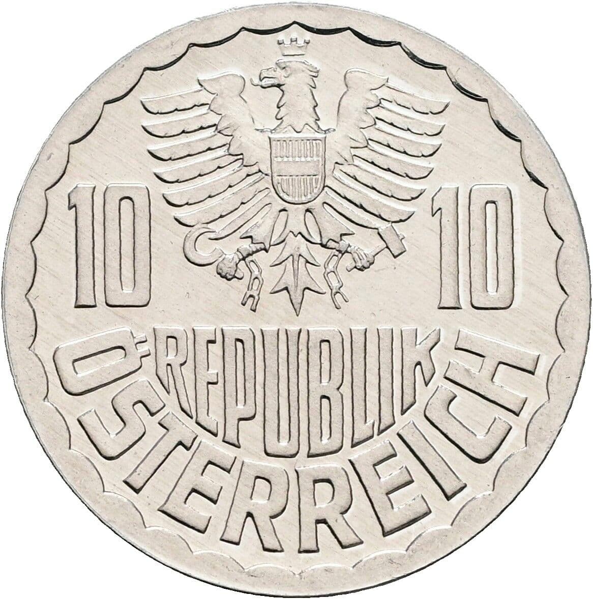 10 Groschen 1986 – Rückseite