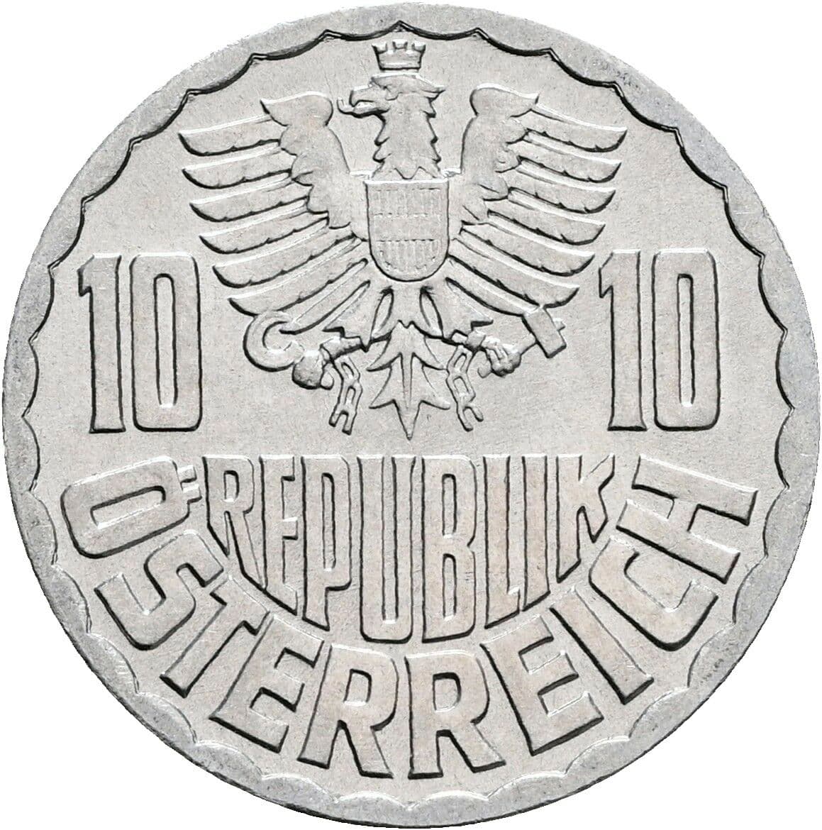 10 Groschen 1972 – Rückseite