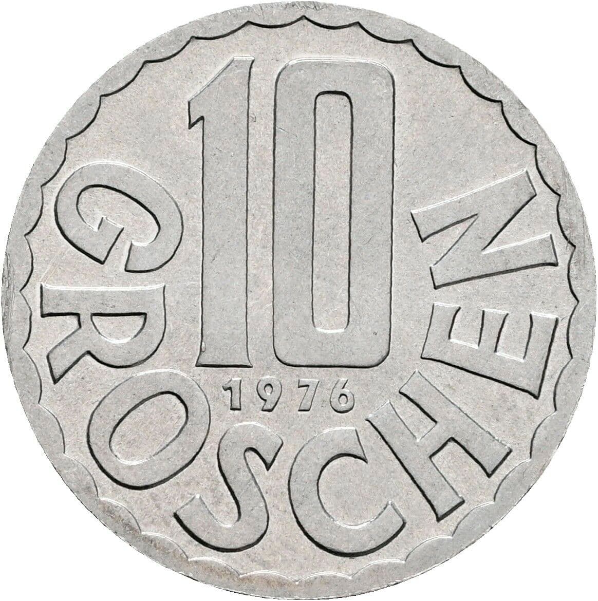10 Groschen 1976 – Vorderseite