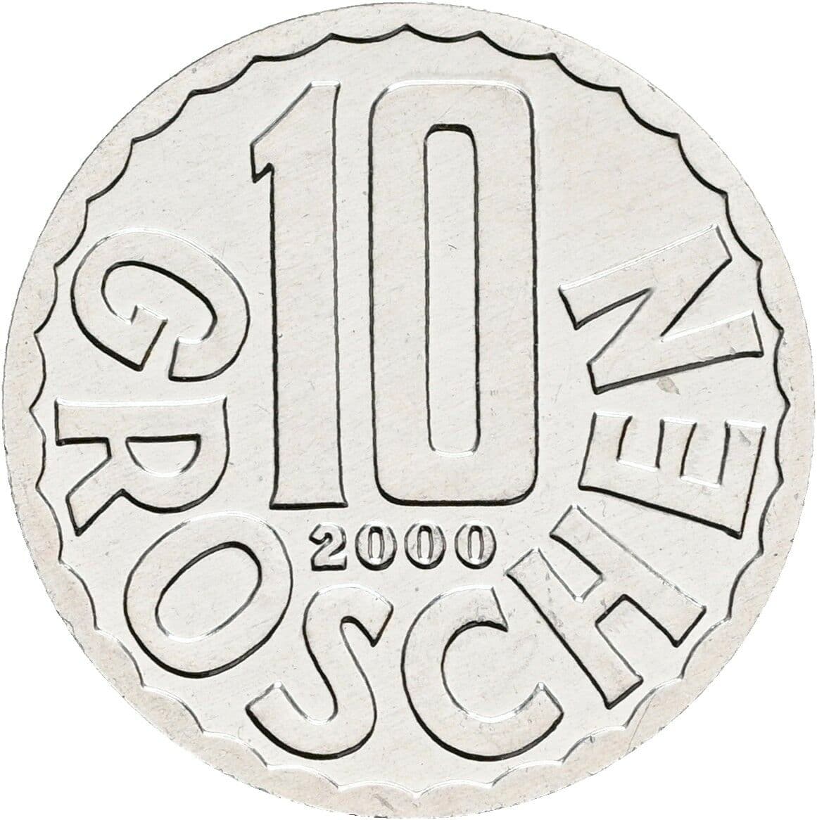 10 Groschen 2000 – Vorderseite