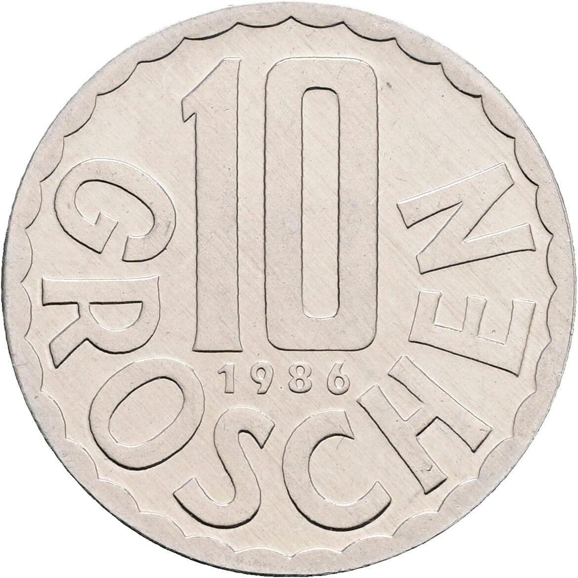 10 Groschen 1986 – Vorderseite