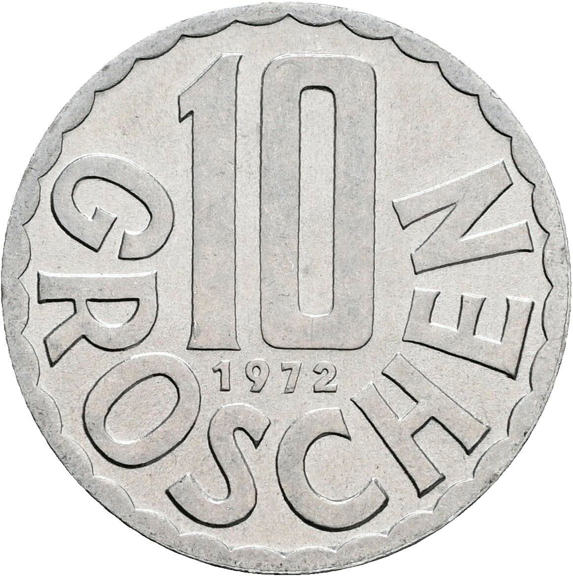 10 Groschen 1972 – Vorderseite