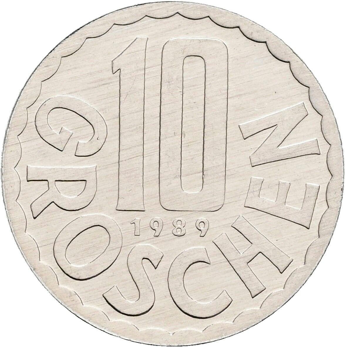 10 Groschen 1989 – Vorderseite
