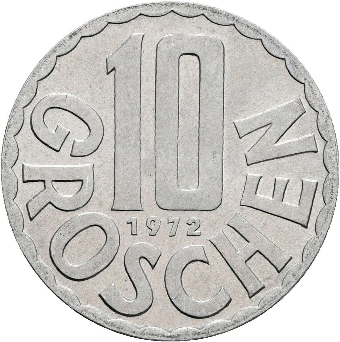 10 Groschen 1972 – Vorderseite