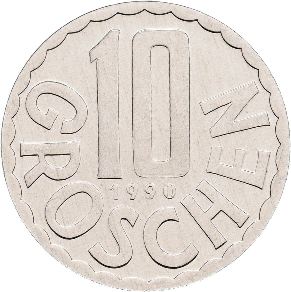 10 Groschen 1990 – Vorderseite