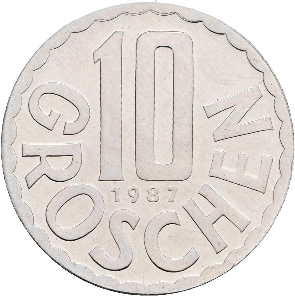 10 Groschen 1987 – Vorderseite