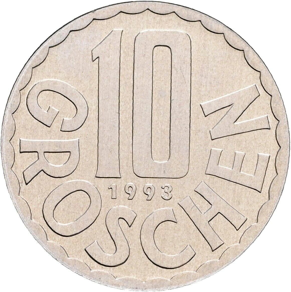 10 Groschen 1993 – Vorderseite
