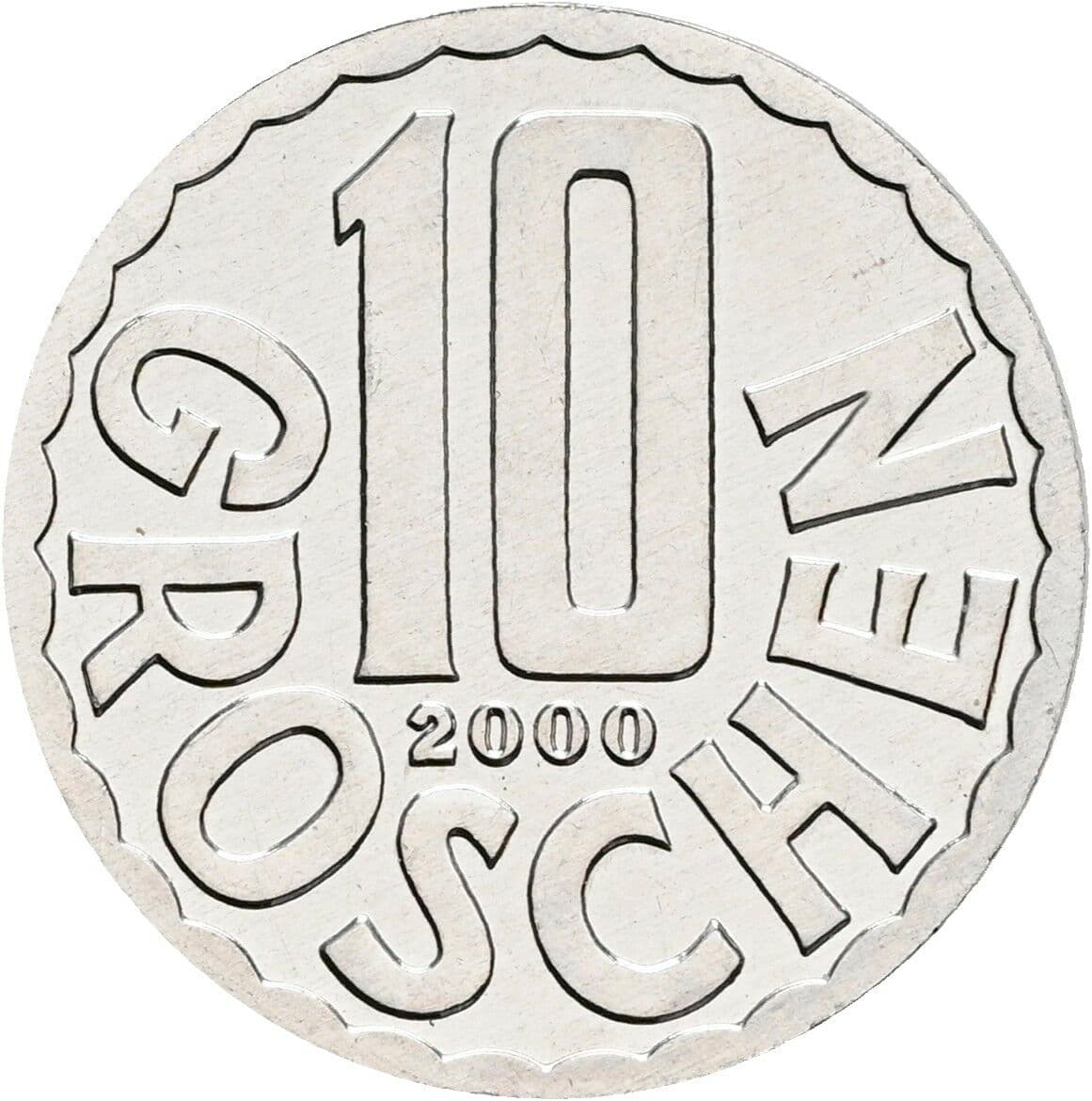 10 Groschen 2000 – Vorderseite