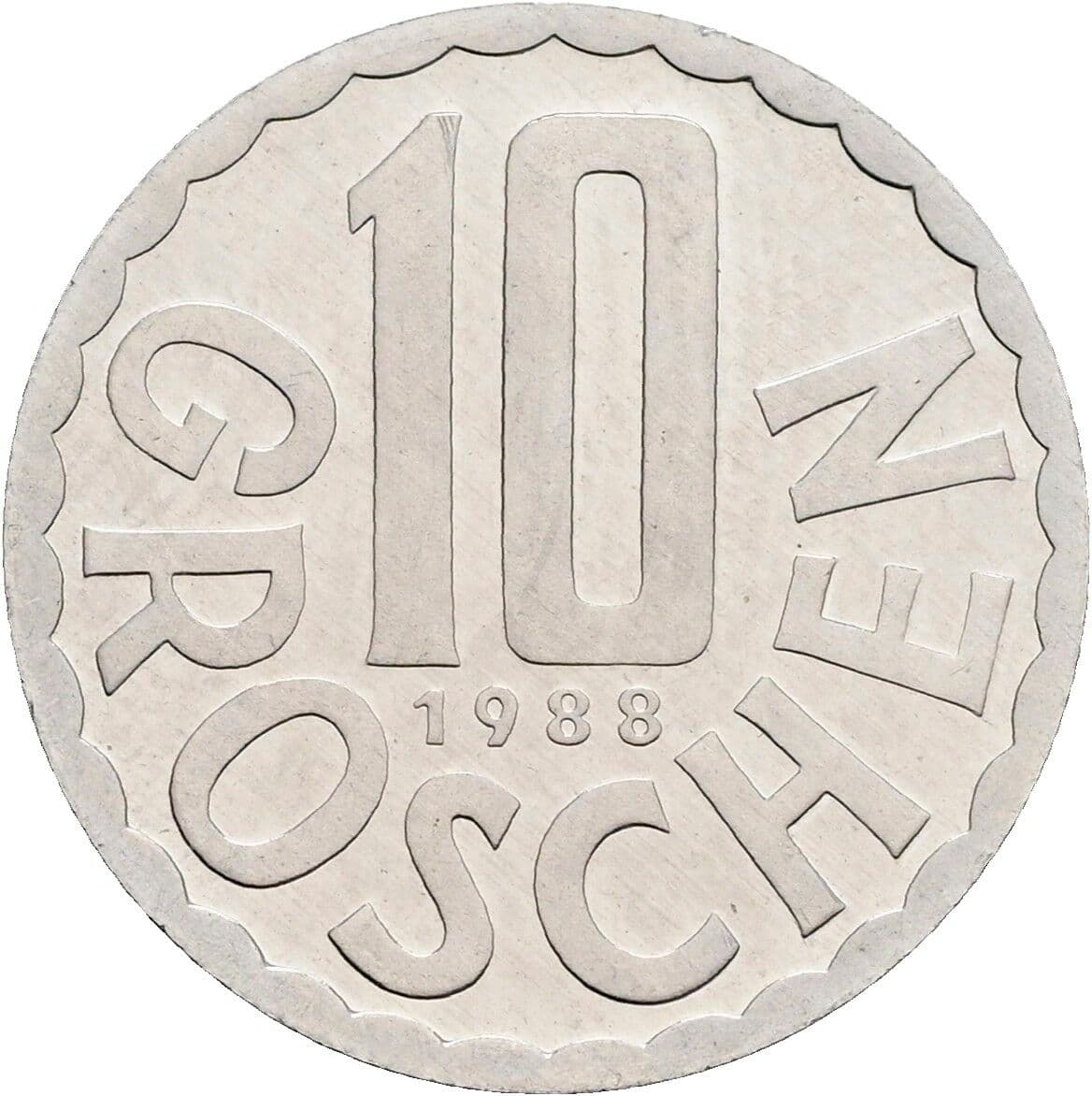 10 Groschen 1988 – Vorderseite