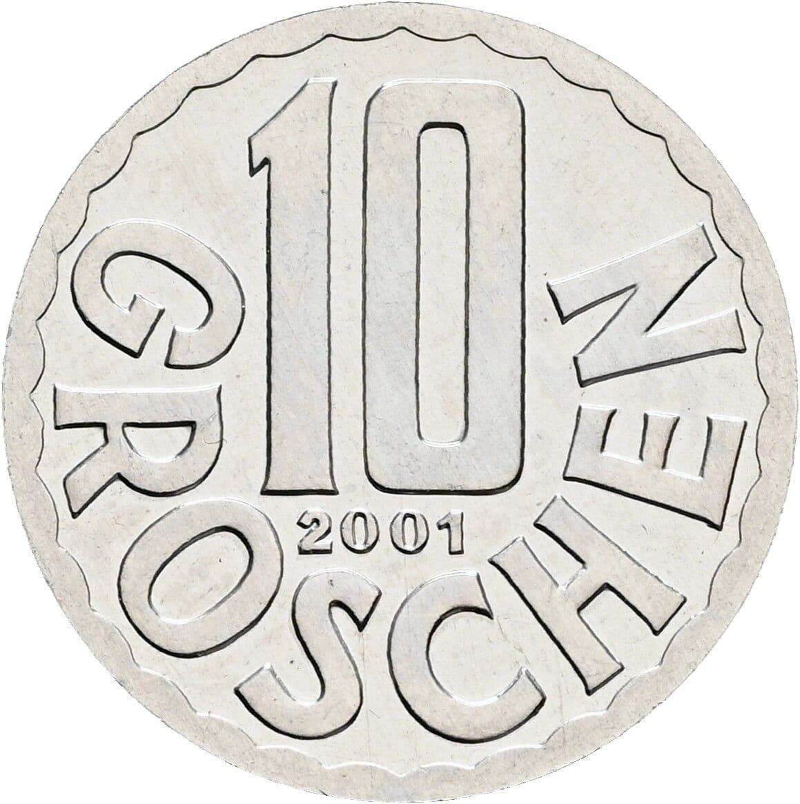 10 Groschen 2001 – Vorderseite