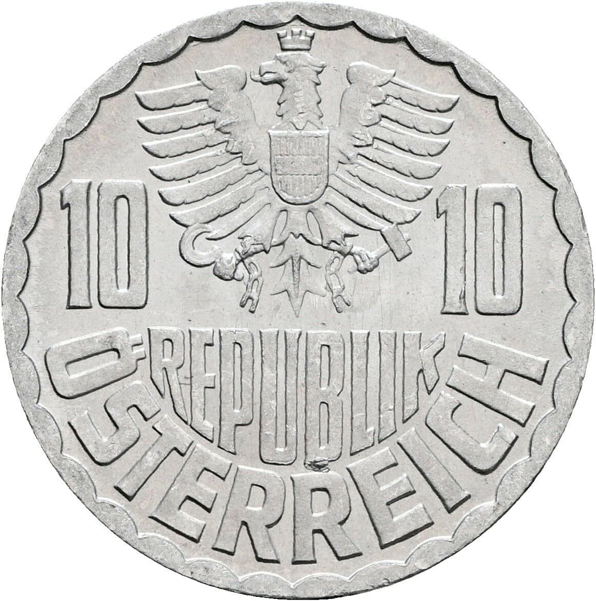 10 Groschen 1971 – Rückseite