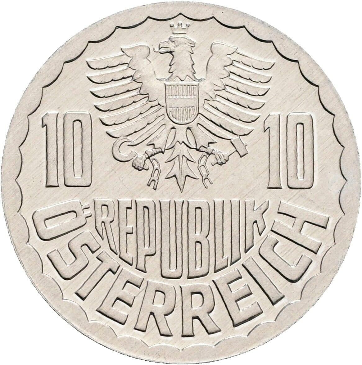 10 Groschen 1986 – Rückseite